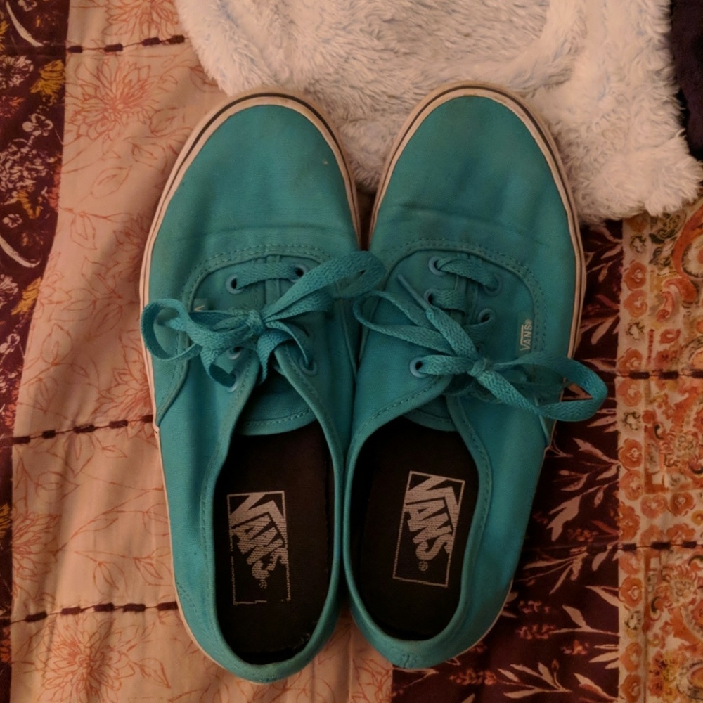 Bright blue vans
